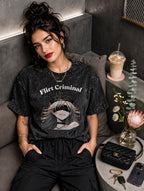 Bold Tshirt | Flirts Criminal | Girl wear | ClassyVastra