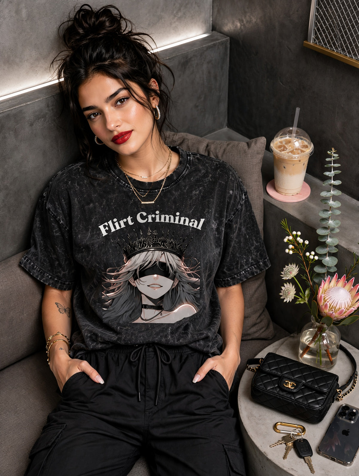 Bold Tshirt | Flirts Criminal | Girl wear | ClassyVastra