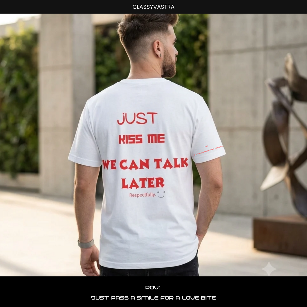 Just Kiss Me: Unisex Bold Tshirt