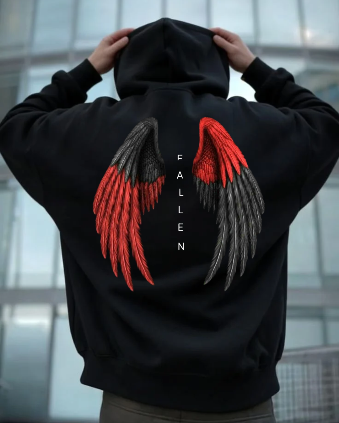 Superonic Black Hoodie ClassyVastra