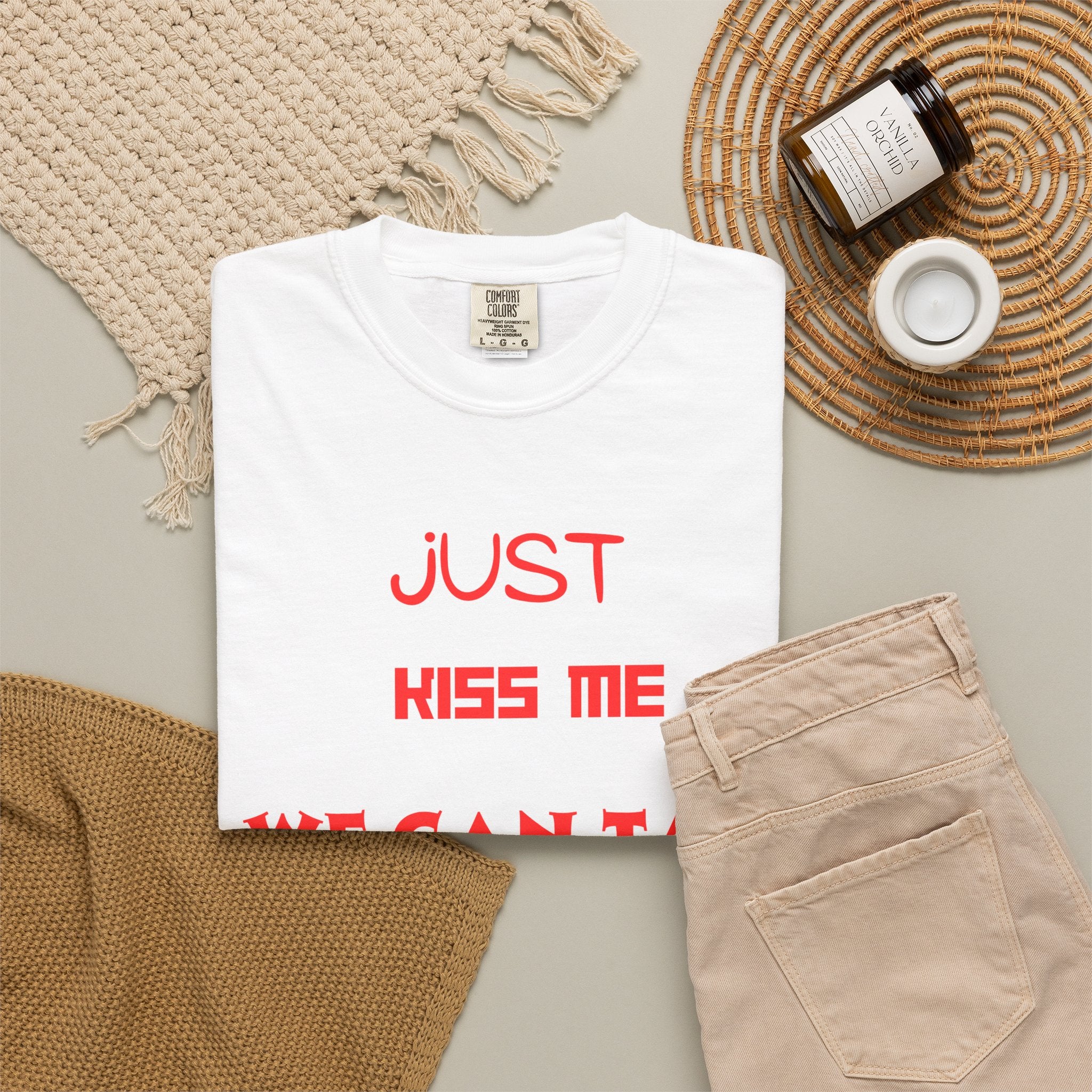 Just Kiss Me: Unisex Bold Tshirt