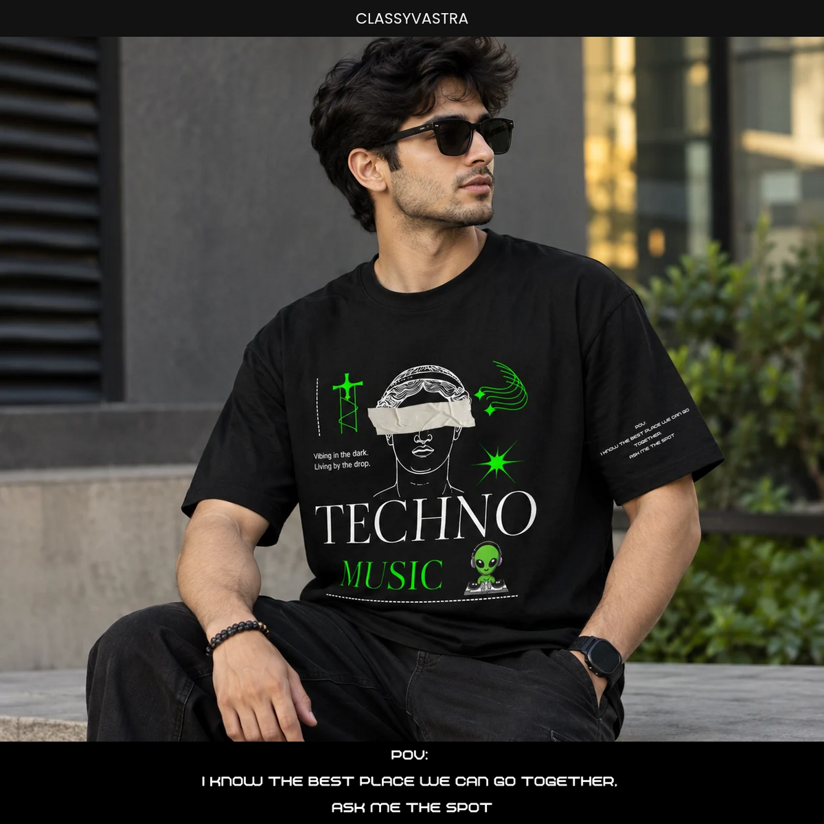 Techno Music T Shirt Unisex | Oversized Graphic Cotton Tee