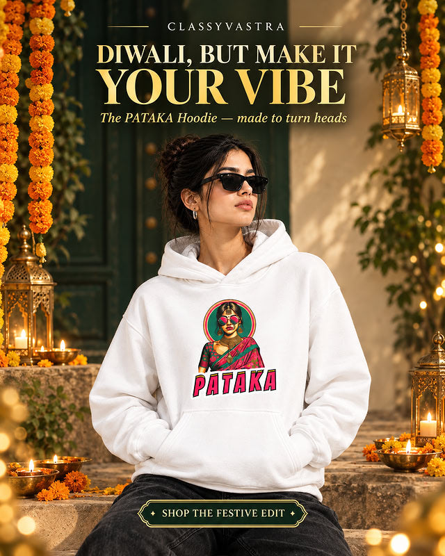 Pataka Vibes Cozy Fleece Hoodie "Diwali special" ClassyVastra
