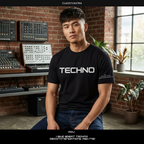 Techno T Shirt for Music Lovers | Oversized Graphic Cotton Tee